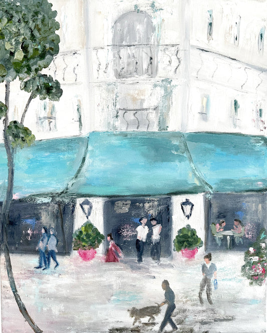 Paris Cafe Blue
