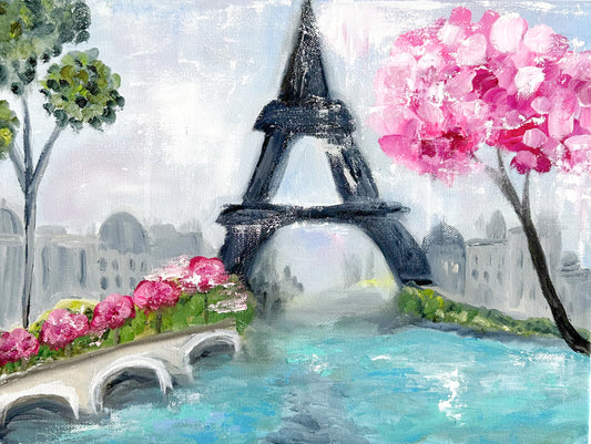 Eiffel with Cherry Blossoms