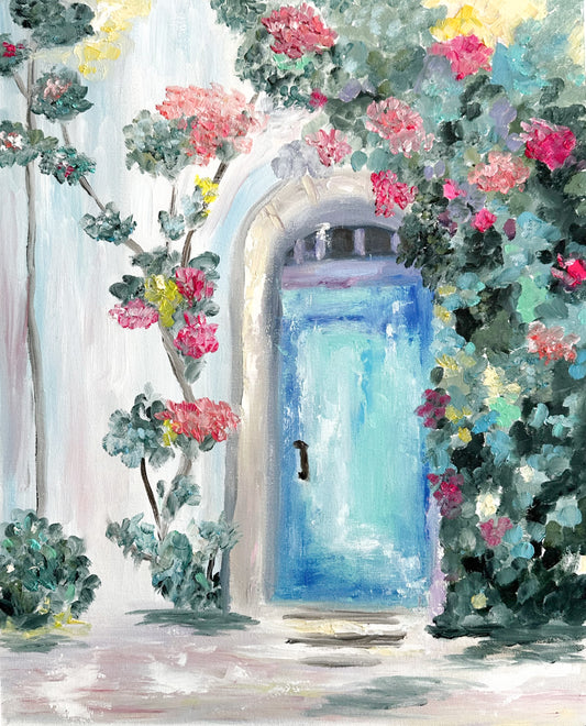 Blue Door In Paris